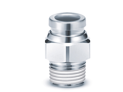 Fitting 10mm x3/8" u/rg lige 316L