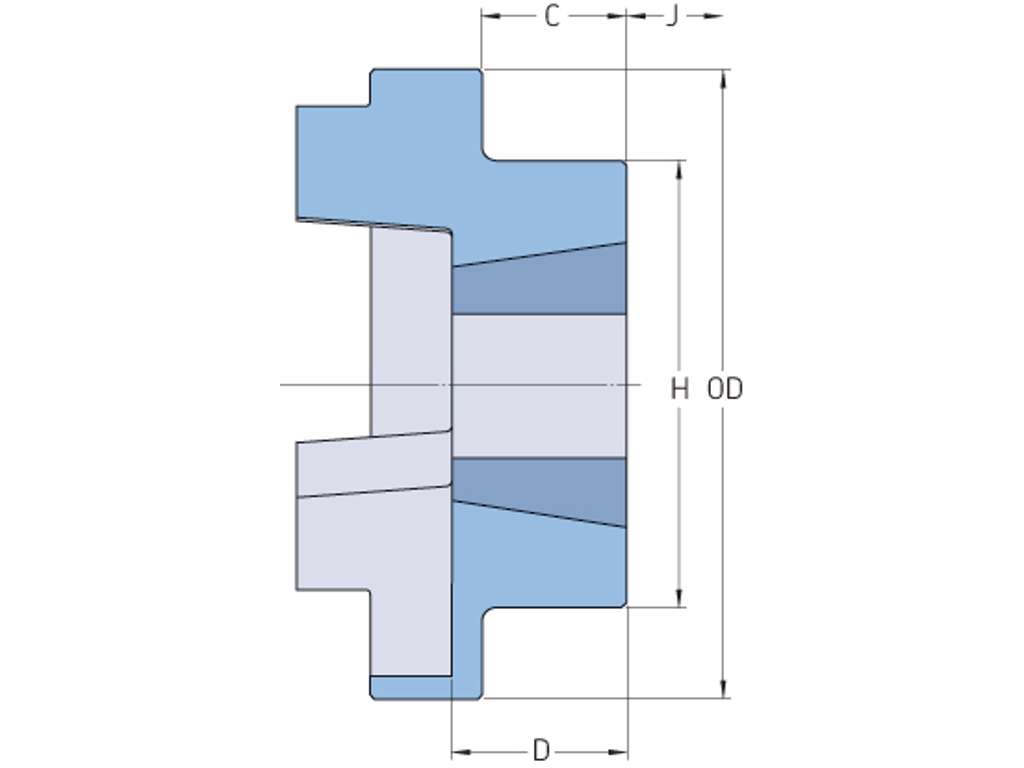 Koblingsnav KU 13 TL 1610/HRC130BLU
