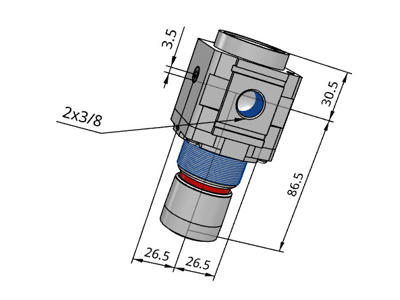 SMC AR30-F03-D 3/8" Trykregulator