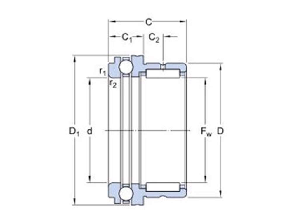 NKX 30 Z SKF Nåleleje