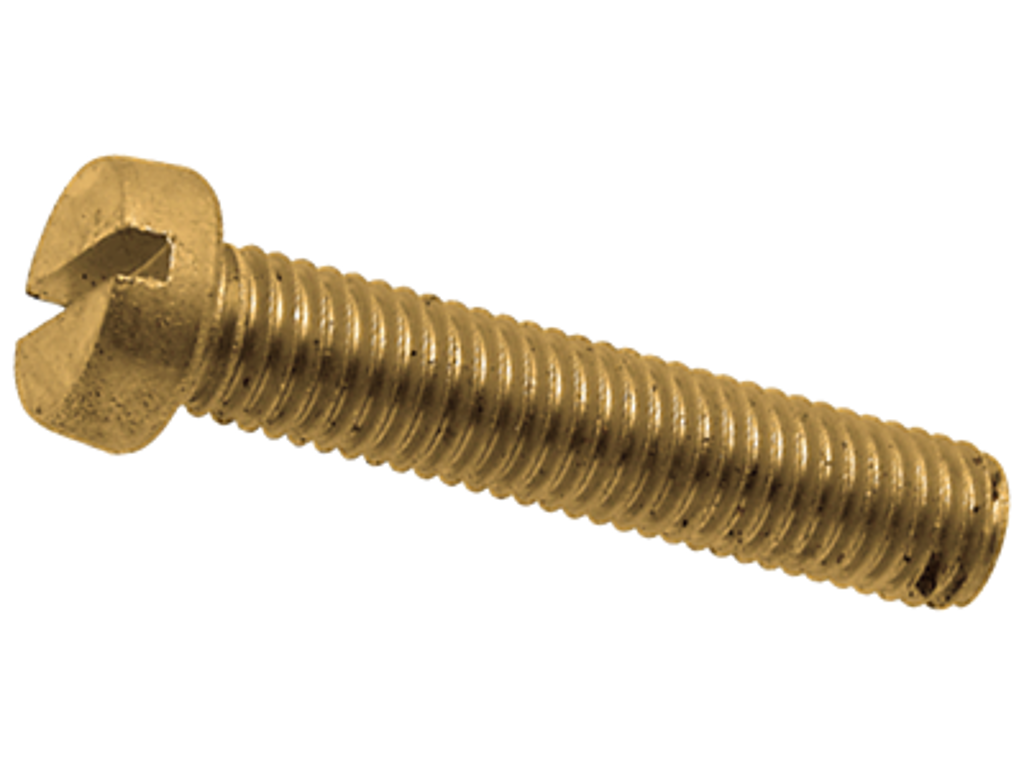 Maskinskrue M4x10 CH messing DIN 84