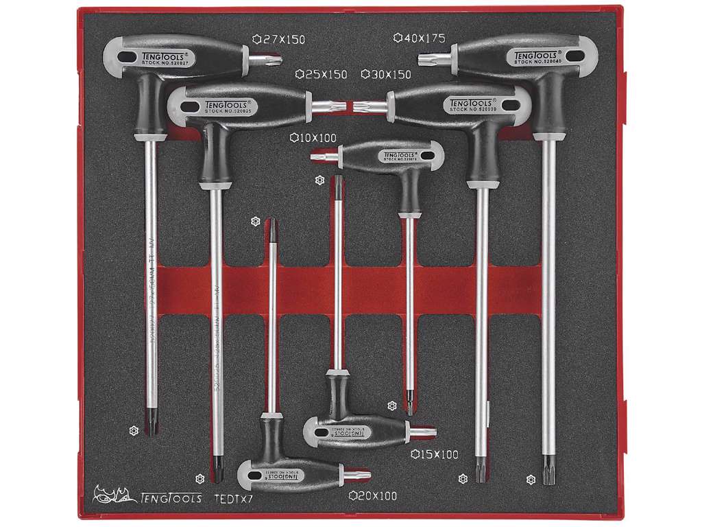 T-nøglesæt Torx TEDTX7 Tengtools