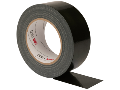 Tape 50mm x 50 mtr Lærred 3M 1900 Sort 