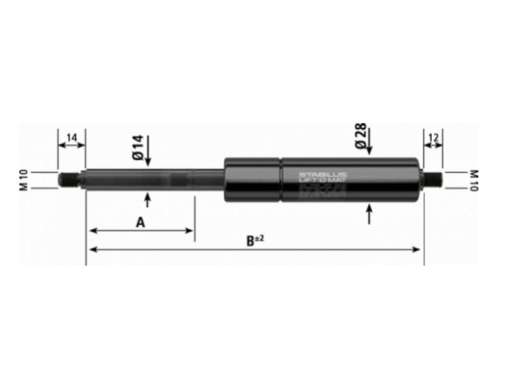 Gasfjeder Lift-O-Mat 042388ST2100