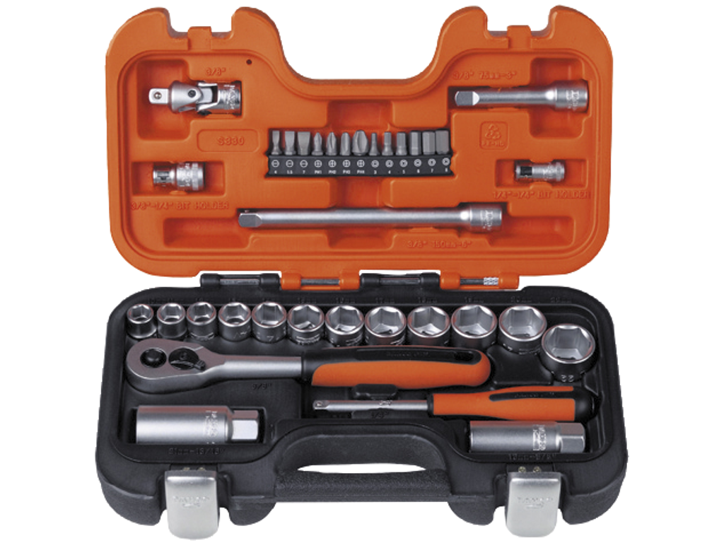 Topnøglesæt 1/4" & 3/8" Bahco S330