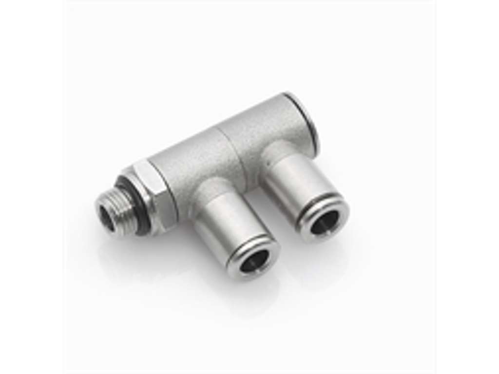 Luftfitting 4 x 1/8" dobb. banjo stål