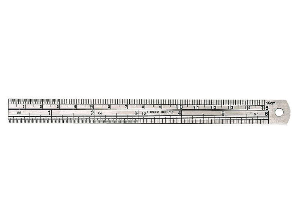 Stållineal 200xx20x0,8 mm/inch Tengtools