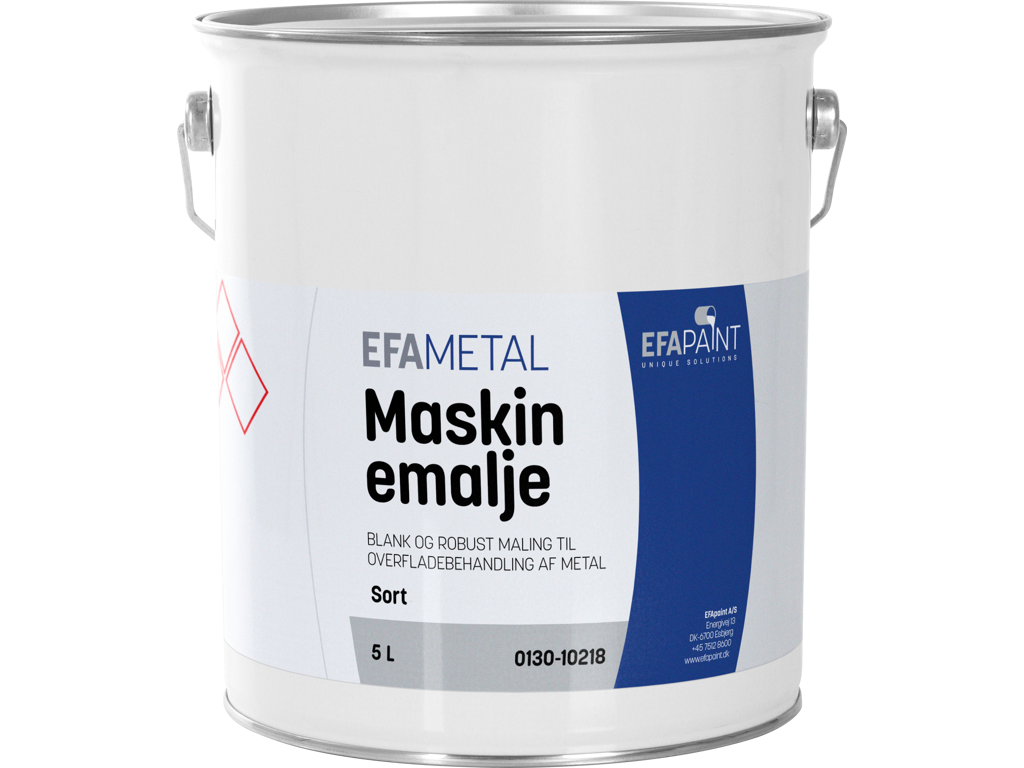 Maling Sort dyb maskinemalje 5 Ltr.