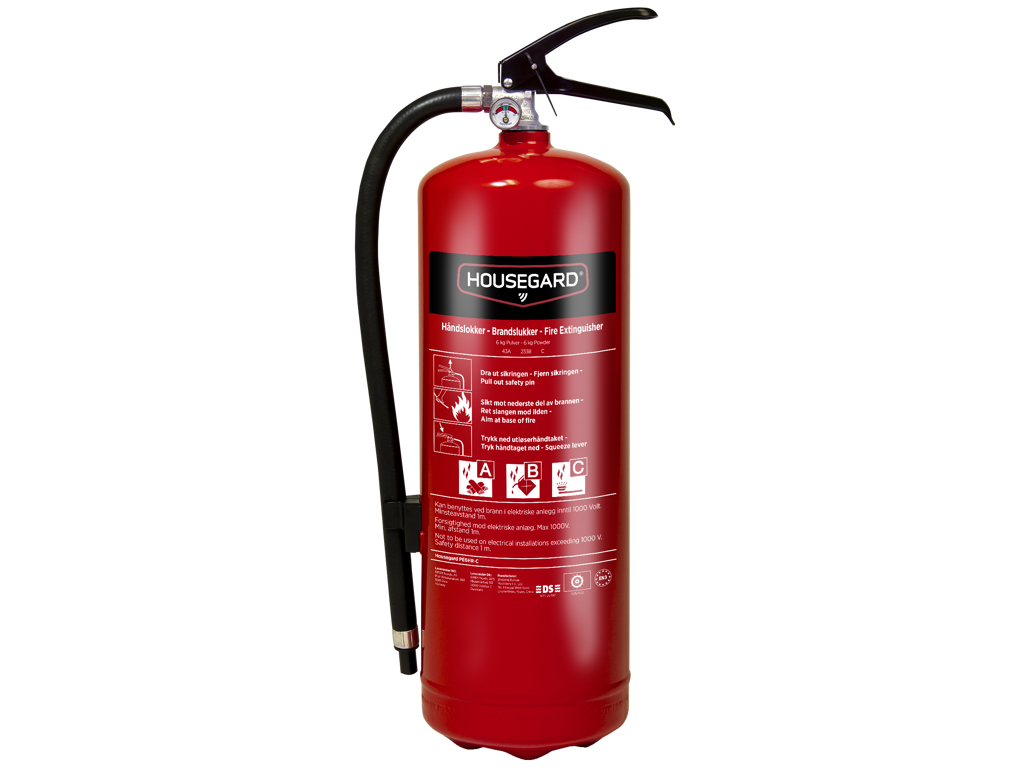 Pulverslukker 6 kg PE6HR-C. 43A-233B-C