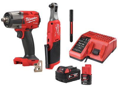 PowerPack 3 maskiner + 2 batteri + 1 lad