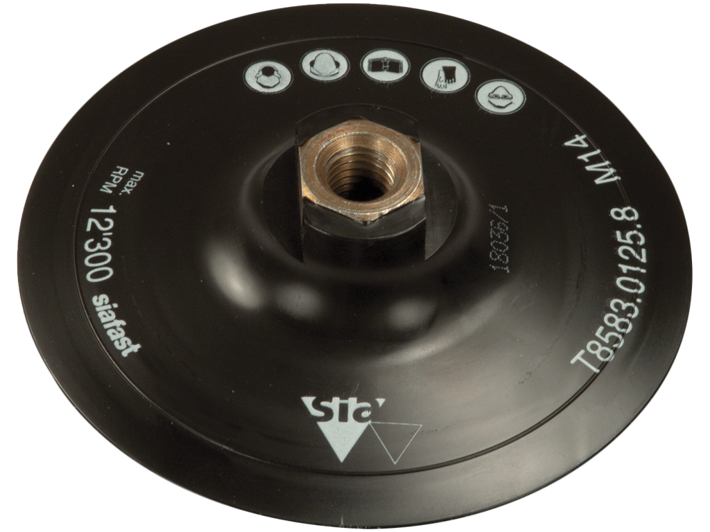 Bagskive Ø125mm M14 Velcro Hård 