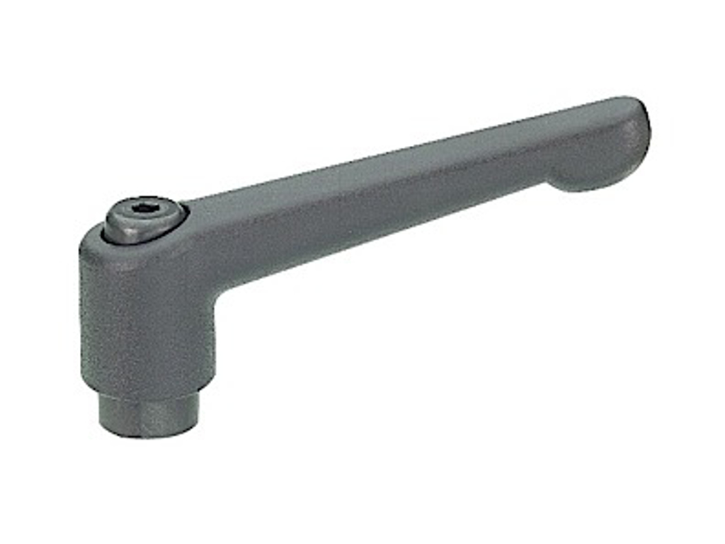 Låsegreb GN300 S45 - M10 stålindsats zin