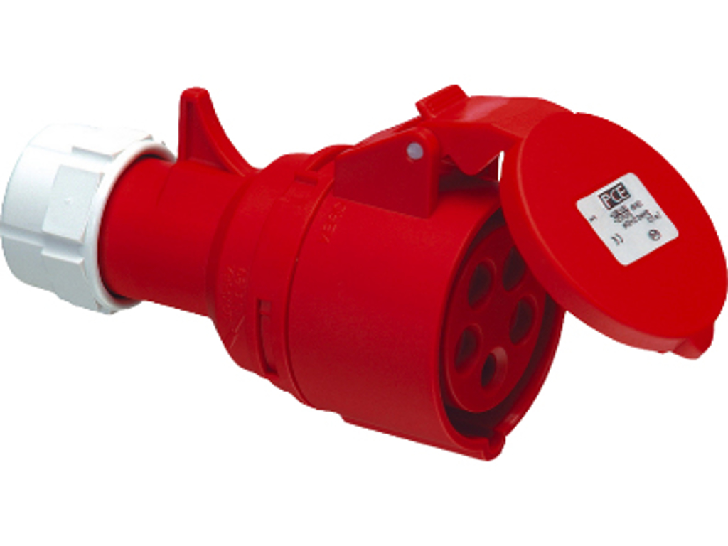 Hunstik CEE 16A 5 polet rød