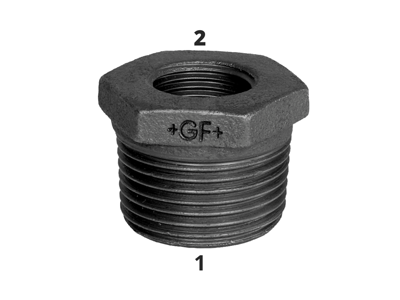 Nippelmuffe 1"x3/4"sort