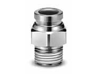 Luftfittings 4mm x 1/8" u/rg lige Rustfr