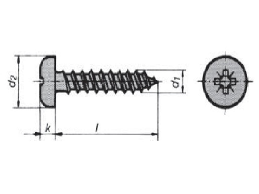 Lynskrue 3,5x16 US pzd 6x16 fzb