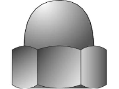 Topmøtrik M10 A4 DIN1587