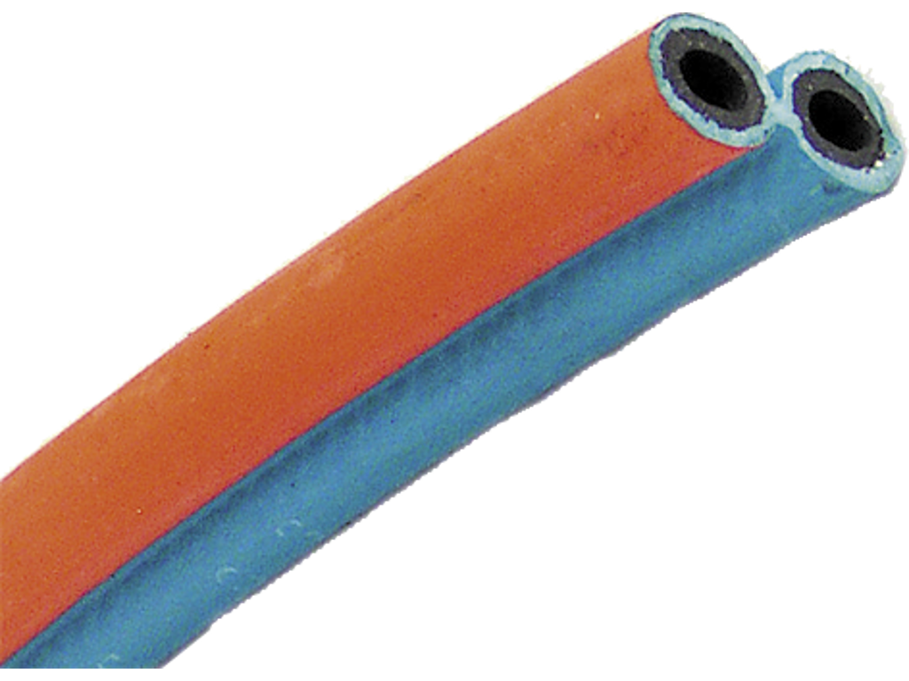 Slange ilt/gas 6x6mm  Ilt/Gas rød/blå