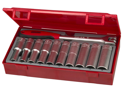 Topsæt 1/2" lange 10-19mm TT1211