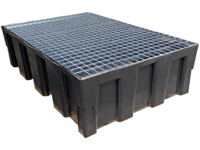 Opsamlingskar PE 2×200 ltr tromler