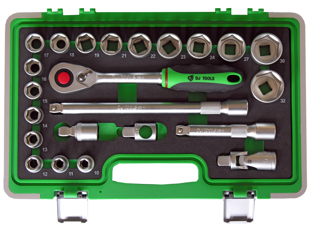 Topnøglesæt 1/2" 10-32mm DJ Tools