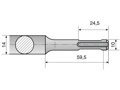 Mejsel flad SDS plus  20x250mm