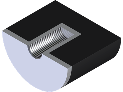 Vibrationsdæmper Ø30x30 M8 Type 5
