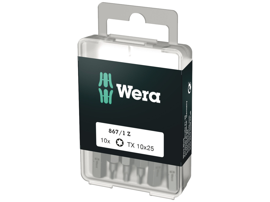 Torx Bits Wera 867/1 - Længde 25mm (10 stk.)