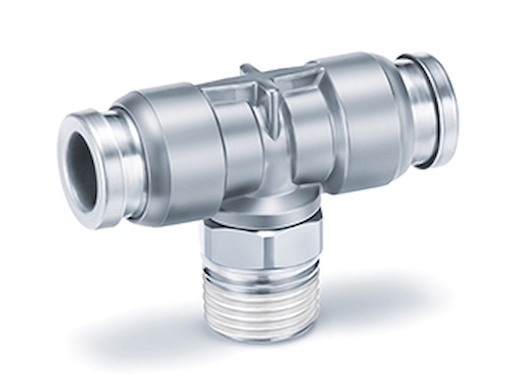 Fitting 8mm x 3/8" T-stykke MESS.