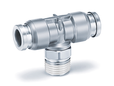 Fitting 8mm x 3/8" T-stykke MESS.