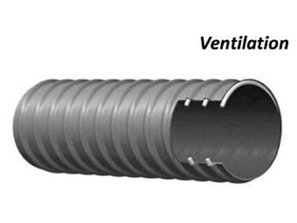 Slange 25mm 161BL Grå. ventilation