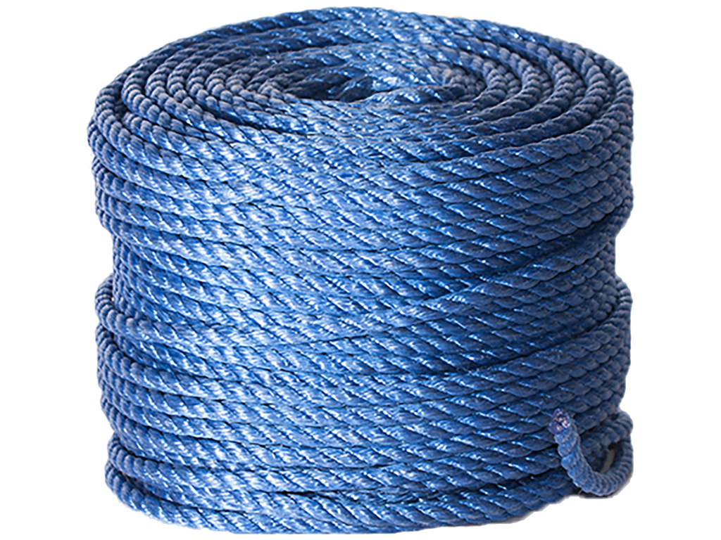 Tov blå 3-slået 16mm x 110mtr