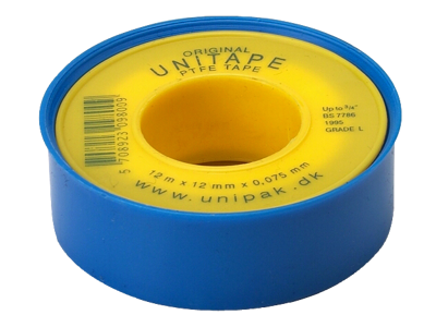 Teflontape rulle á 12 mtr. UNITAPE 0,075