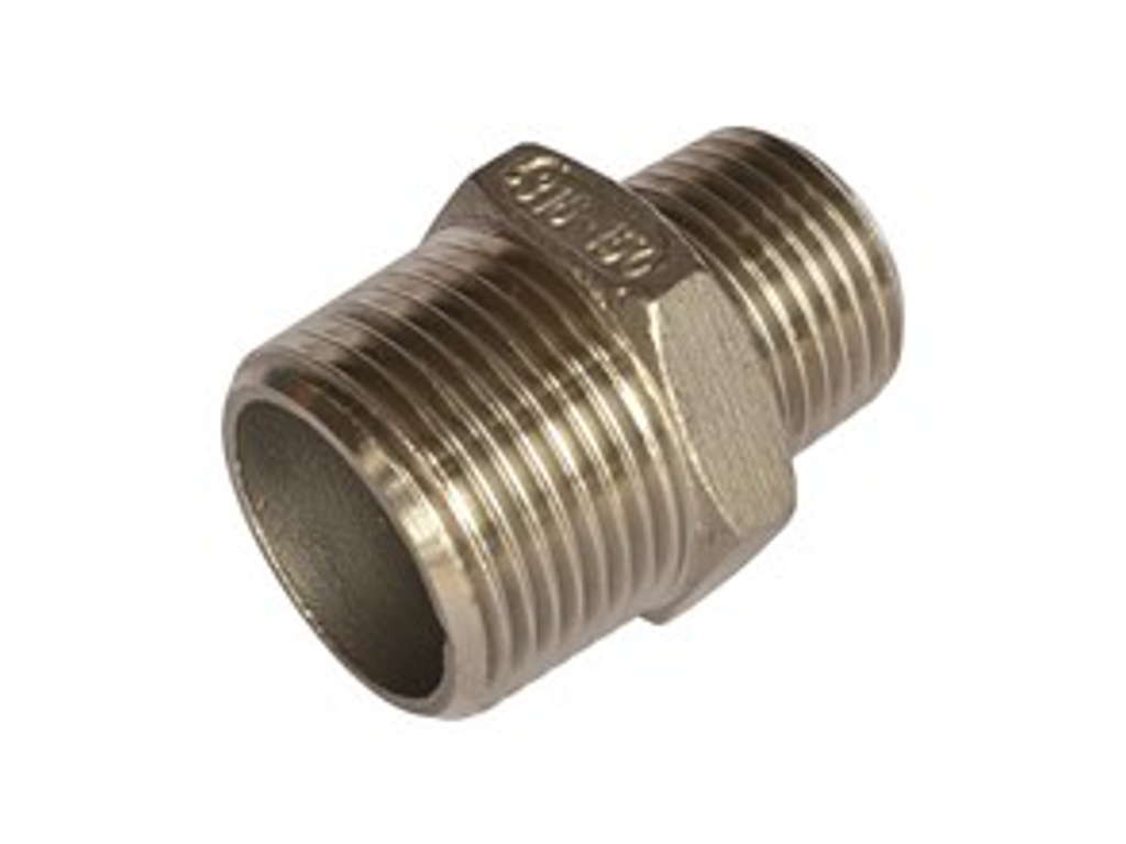 Brystnippel 1 1/4" X 3/4" syrefast