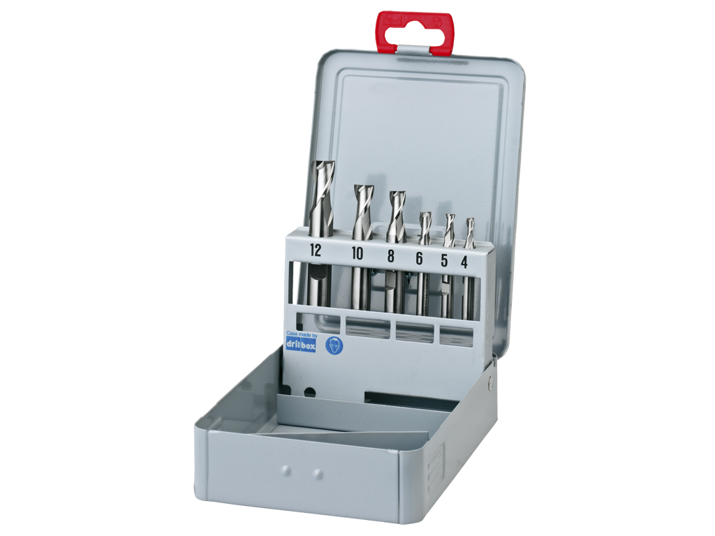 Fræsersæt 2 skær HSS-CO 4-12 mm