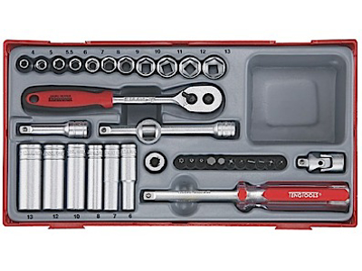 Topnøglesæt 1/4" TT1439  4-13mm