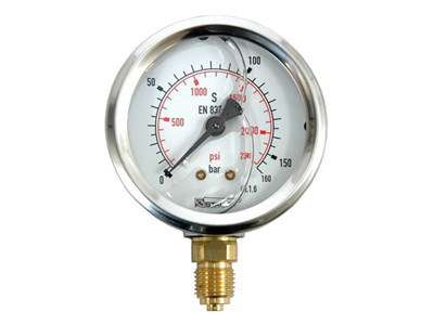 Manometer G100 0-60 Bar glycerinfyldt
