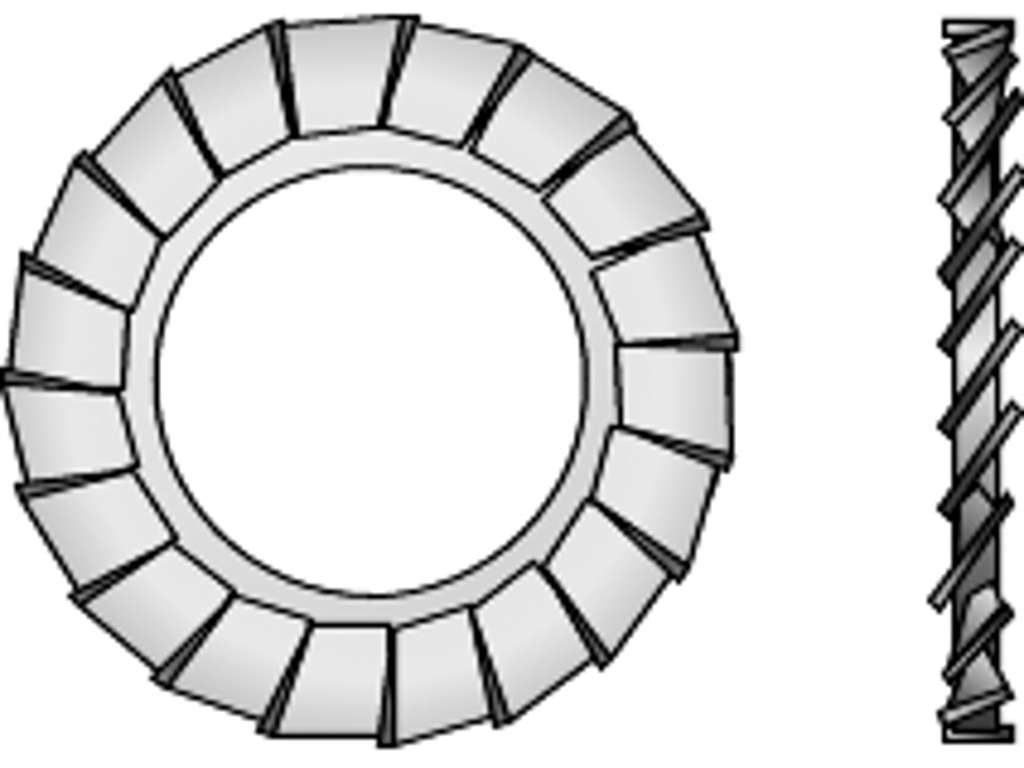Stjerneskive 4mm FZB DIN 6798A udv.