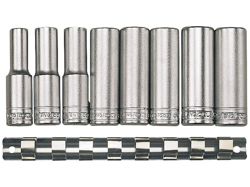 Toppe 1/2"  lange i sæt 13-24 mm 