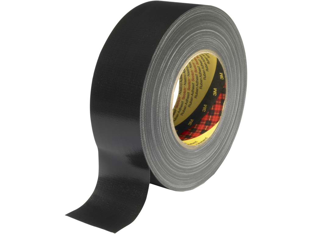 Tape 50mm x 50 mtr Lærred 3M 389 Sort