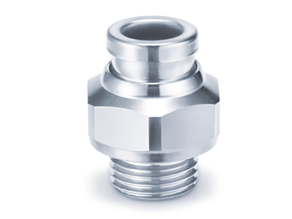 Fitting 10mm x3/8" u/rg lige 316L