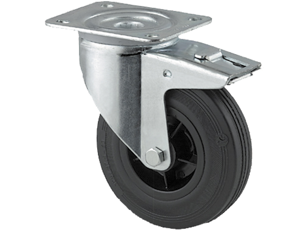 Hjul 3477 PVR 080 P62 drej. m/brems