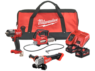 PowerPack 3 Mskiner+2 Batterier+Lader+Taske