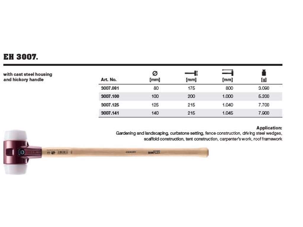 Hammer Simplex Ø100x1000mm