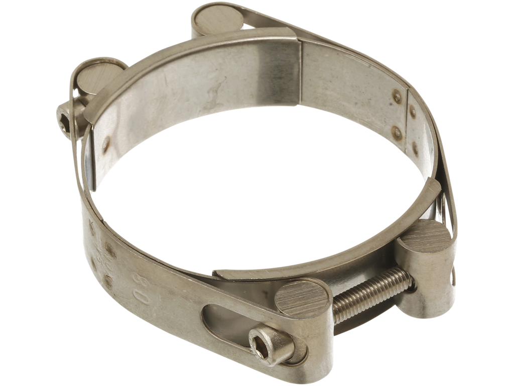 Slangebånd 20mm A4 2×M6 bolt, 90-100mm