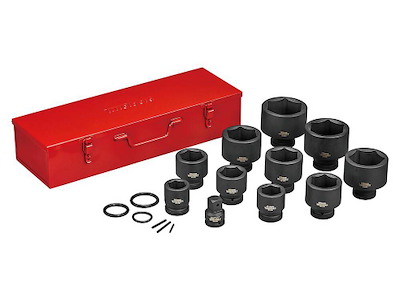 Slagtopsæt 1" kort 36-80mm Tengtools