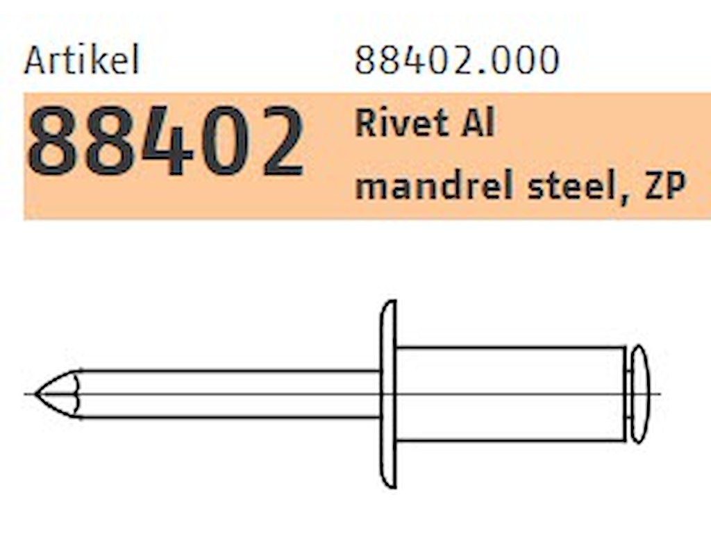 Blindnitte 3,2x25 AL/ST Std. hoved (500)