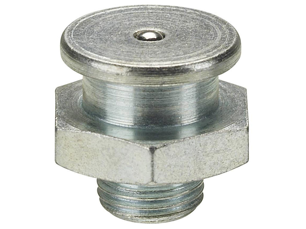 Smørenippel flad M10X1 (Ø16mm) (10)