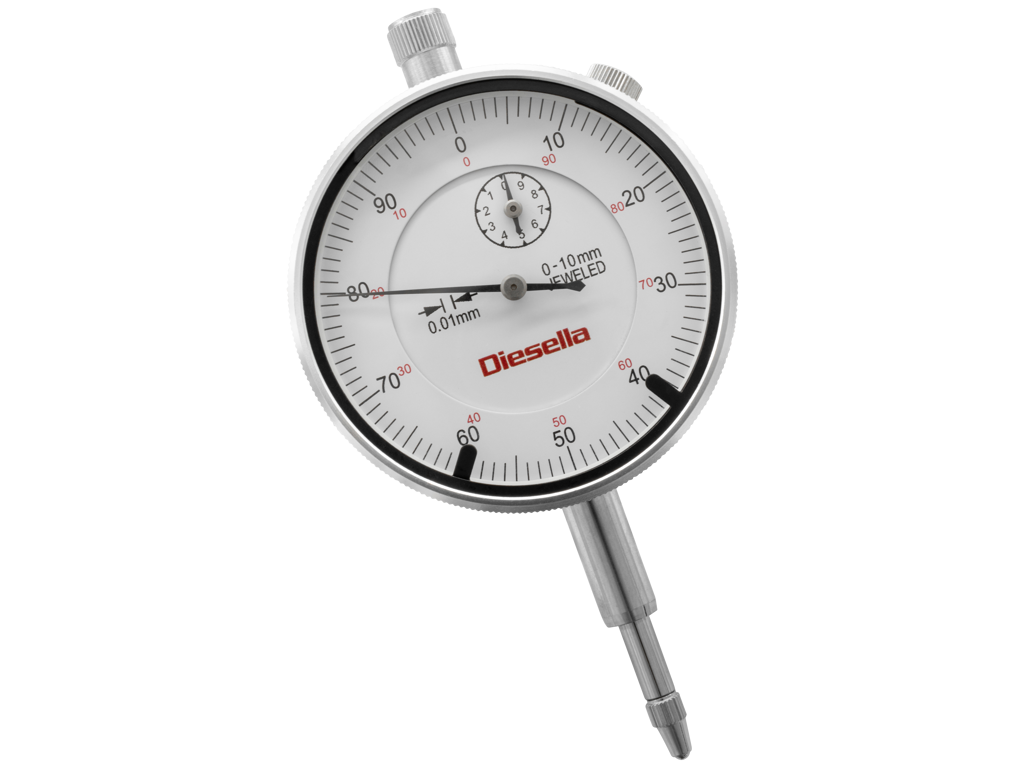 Måleur 0-10mm x 0,01 med tol.Pile