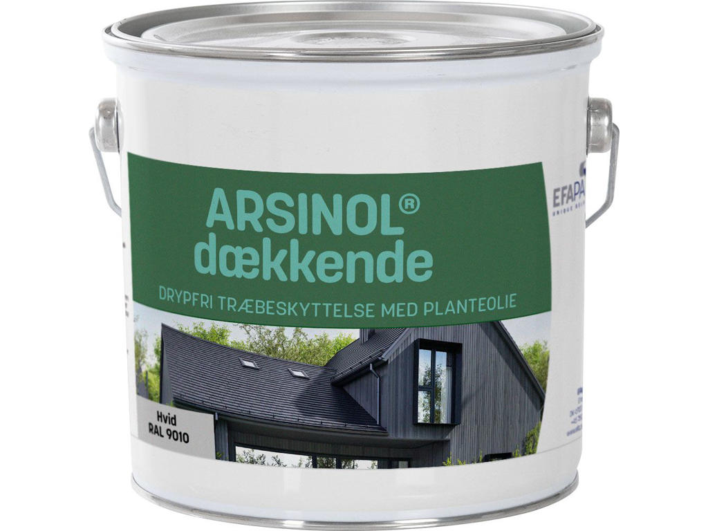 Træbesk. Arsinol Hvid 2,5 lt RAL9010